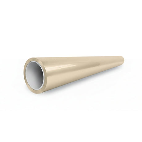 A beige, conical Khaki Milan Glossy SelfRepair Nano-Coated PPF tube with a shiny surface is shown on a white background, positioned with its wider opening facing forward.