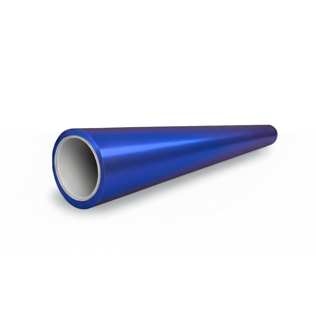A purple-blue-green chameleon, metallic, hollow cylindrical tube with a wide front opening, tapering to a narrower end, shown on a white background—perfect for applying Purple Blue Green Chameleon SelfRepair Nano-Coated PPF.