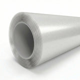 A close-up of a large roll of Transparent Matte Sparkle SelfRepair Nano-Coated PPF is displayed against a plain white background.