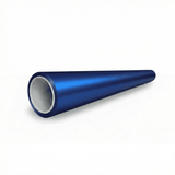 A Satin Liquid Metallic Blue SelfRepair Nano-Coated PPF cone with a hollow center lies on its side against a white background, showcasing advanced ochrana karosérie thanks to samoliečivá nano technológia.