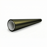 A black, metallic-finished cylindrical tube, wider at one end and narrowing at the other, features a Satin Gold Green SelfRepair Nano-Coated PPF shade and rests elegantly on a white surface.