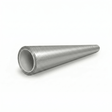 A Liquid Metallic Aluminium Carbon Fiber Self-Healing Nano-Coated PPF tube, gray and cylindrical with a textured, hollow form, lies on a white background. It showcases a metallic carbon fiber finish with visible diagonal surface patterns.