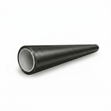 A Matte Carbon Fiber SelfRepair Nano-Coated PPF tube, long and cylindrical with a textured black surface and hollow interior, is displayed against a plain white background.