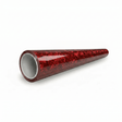 A shiny, cylindrical Red Forged Carbon Graphite Self-Healing Nano-Coated PPF tube with a marbled red pattern on the outside and a smooth gray interior, displayed against a white background.