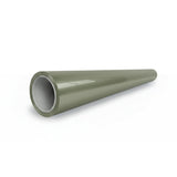 An Army Green Glossy SelfRepair Nano-Coated Nexthor™ PPF hollow cylindrical pipe with a wide opening that tapers towards the end is shown against a white background.