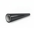 A glossy black cylindrical pipe, its surface protected by Diamond Coal Gray Glossy SelfRepair Nano-Coated PPF, rests on a white background with the open end facing the viewer.