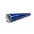 A long, hollow cylinder with a metallic interior and a glossy, speckled dark blue exterior—protected by Diamond Dark Shadow Blue Glossy SelfRepair Nano-Coated PPF—lies horizontally on a white background.