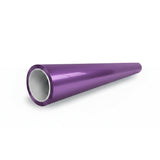A shiny, metallic purple cylindrical tube, similar to the Gold White Red Chameleon SelfRepair Nano-Coated PPF, lies diagonally on a white background.