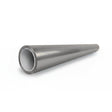 A 3D-rendered image shows a shiny, metallic, hollow cylindrical pipe coated with Gray Liquid Metallic Glossy SelfRepair Nano-Coated PPF, with a wide front opening narrowing to the back, displayed on a white surface.