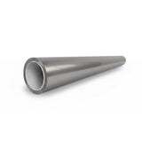 A 3D-rendered image shows a shiny, metallic, hollow cylindrical pipe coated with Gray Liquid Metallic Glossy SelfRepair Nano-Coated PPF, with a wide front opening narrowing to the back, displayed on a white surface.