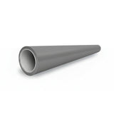 A tapered gray cylindrical pipe with a Porsche Gray Matte SelfRepair Nano-Coated PPF finish lies horizontally on a white background, with one open end gradually narrowing to the closed far end.