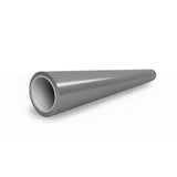 A 3D rendering of a gray, hollow, tapered cylindrical pipe with a Nardo Gray Matte SelfRepair Nano-Coated PPF finish, showing a wider opening in front and a narrower end extending back on a white surface.