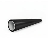 A Shell Black Glossy SelfRepair Nano-Coated PPF, cylindrical and hollow with a wider opening in the foreground and narrowing towards the background, is displayed on a white surface.