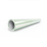 A shiny, light green cylindrical pipe coated with White Diamond Pine Green Glossy SelfRepair Nano-Coated PPF is shown horizontally from one end, revealing its hollow interior and smooth surface against a white background.
