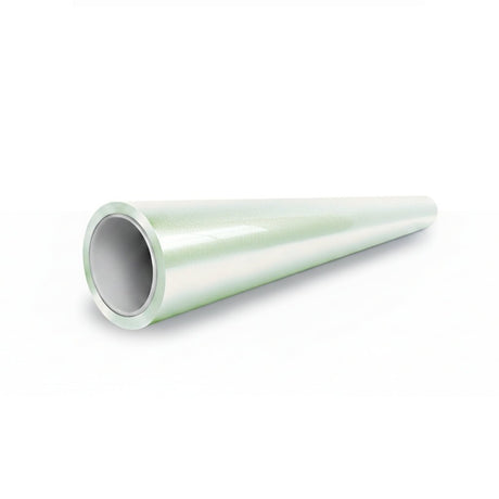 A shiny, light green cylindrical pipe coated with White Diamond Pine Green Glossy SelfRepair Nano-Coated PPF is shown horizontally from one end, revealing its hollow interior and smooth surface against a white background.
